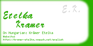 etelka kramer business card