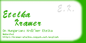 etelka kramer business card